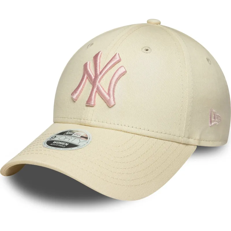 cepice-zaoblena-bezova-nastavitelny-rosa-9forty-league-essential-new-york-yankees-mlb-new-era