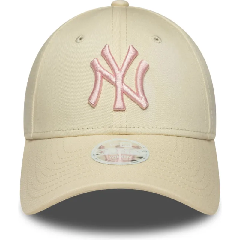 cepice-zaoblena-bezova-nastavitelny-rosa-9forty-league-essential-new-york-yankees-mlb-new-era
