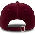 new-era-mlb-los-angeles-dodgers-9forty-velour-verstellbare-damen-kappe-mit-gebogenem-schirm-in-bordeaux