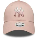 new-era-new-york-yankees-mlb-9forty-metallic-logo-justerbar-rosa-bojd-keps-for-dam