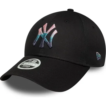 Cap zaoblená black adjustable strap 9FORTY Metallic New York Yankees MLB New Era