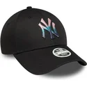 gorra-curva-negra-ajustable-para-mujer-9forty-metallic-logo-de-new-york-yankees-mlb-de-new-era