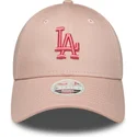 cepice-zaoblena-ruzova-nastavitelny-9forty-league-essential-los-angeles-dodgers-mlb-new-era