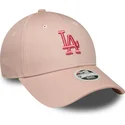 cepice-zaoblena-ruzova-nastavitelny-9forty-league-essential-los-angeles-dodgers-mlb-new-era