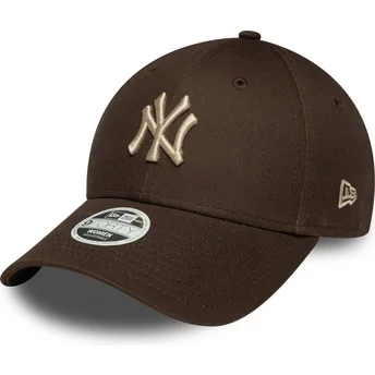Čepice zaoblená hnědá nastavitelný 9FORTY League Essential New York Yankees MLB New Era