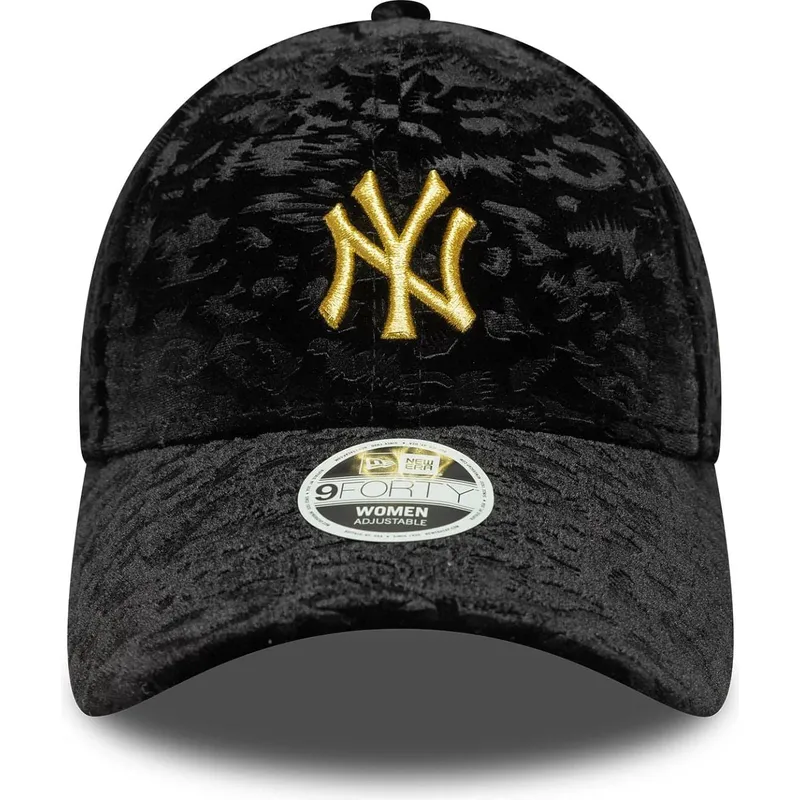 gorra-curva-negra-ajustable-para-mujer-con-logo-amarillo-9forty-leo-velour-metallic-de-new-york-yankees-mlb-de-new-era