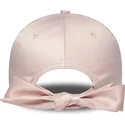 rosafarbene-verstellbare-curved-cap-fur-damen-mit-rosa-logo-9forty-satin-bow-back-der-new-york-yankees-mlb-von-new-era
