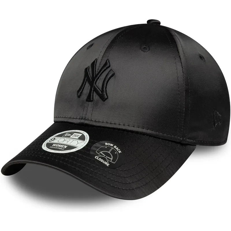 gorra-curva-negra-ajustable-para-mujer-con-logo-negro-9forty-satin-bow-back-de-new-york-yankees-mlb-de-new-era