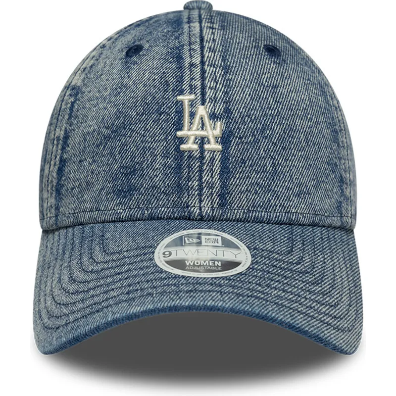 gorra-curva-azul-ajustable-para-mujer-9twenty-denim-de-los-angeles-dodgers-mlb-de-new-era