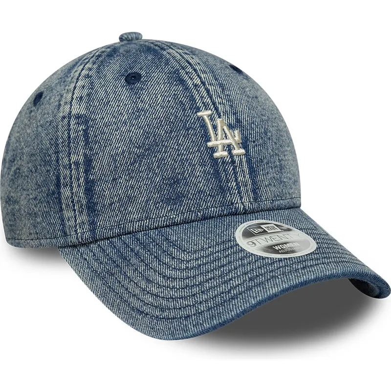 gorra-curva-azul-ajustable-para-mujer-9twenty-denim-de-los-angeles-dodgers-mlb-de-new-era