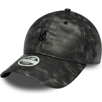 Čepice zaoblená černá nastavitelný 9TWENTY Worn PU New York Yankees MLB New Era