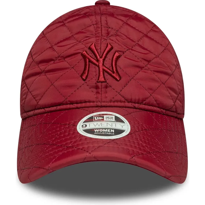 gorra-curva-roja-ajustable-para-mujer-con-logo-rojo-9twenty-padded-de-new-york-yankees-mlb-de-new-era