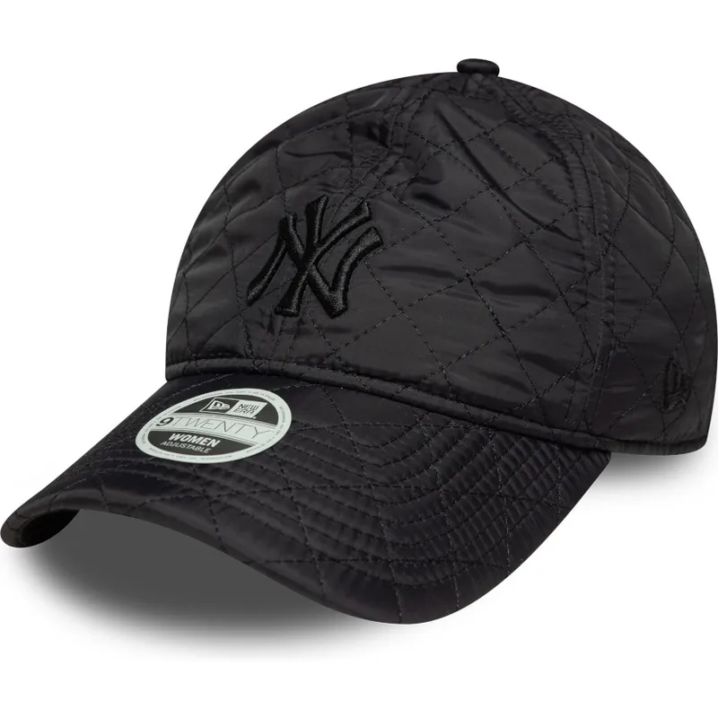gorra-curva-negra-ajustable-para-mujer-con-logo-negro-9twenty-padded-de-new-york-yankees-mlb-de-new-era