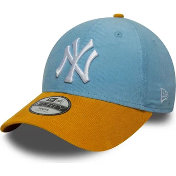 New Era New York Yankees MLB 9FORTY Cord justerbar blå och brun böjd keps för barn