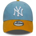 bojd-bla-och-brun-justerbar-keps-for-barn-9forty-cord-fran-new-york-yankees-mlb-av-new-era