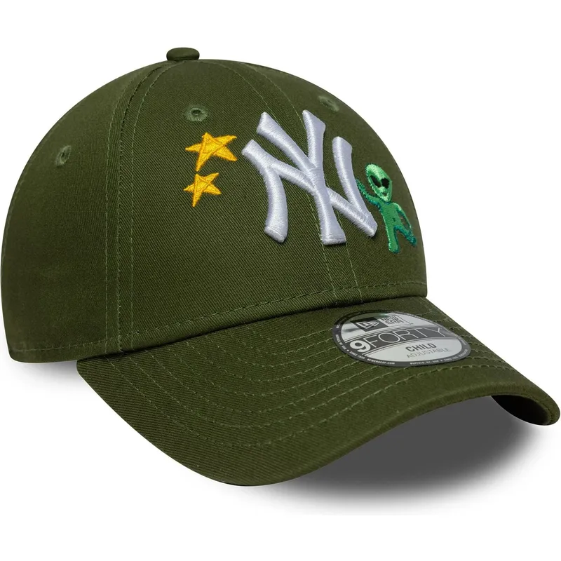 cepice-zaoblena-zelena-nastavitelny-pro-deti-9forty-space-icon-new-york-yankees-mlb-new-era