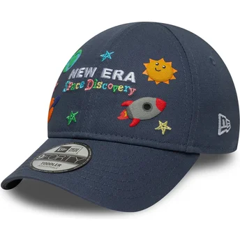 Gorra curva azul ajustable para niño 9FORTY Space Icon de New Era