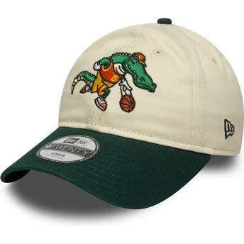 Gorra curva beige y verde ajustable para niño 9TWENTY Mascot de New Era