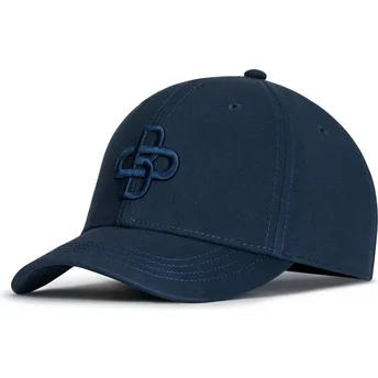 Marineblaue, verstellbare Baseballkappe mit marineblauem Logo Baseball Peach OBL055 von Oblack