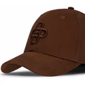 verstellbare-braune-baseballkappe-mit-braunem-logo-gebogener-schirm-baseball-peach-obl061-von-oblack
