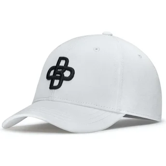 Verstellbare weiße Baseballkappe mit gebogenem Schirm Peach OBL042 von Oblack