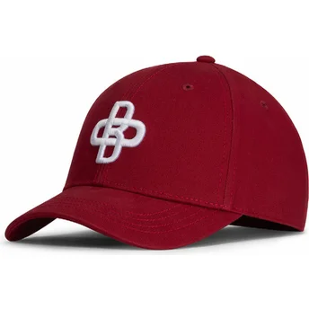 Verstellbare rote gebogene Baseballkappe Peach OLB044 von Oblack