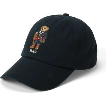 Gorra curva negra ajustable Classic Sport Polo Holiday Bear de Polo Ralph Lauren
