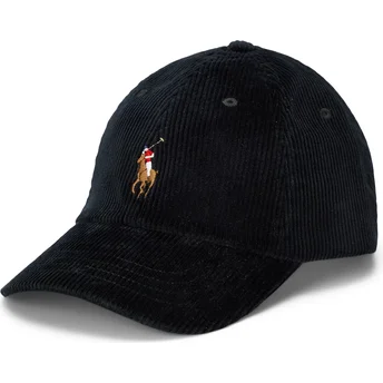 Gorra curva negra ajustable Classic Sport Corduroy de Polo Ralph Lauren