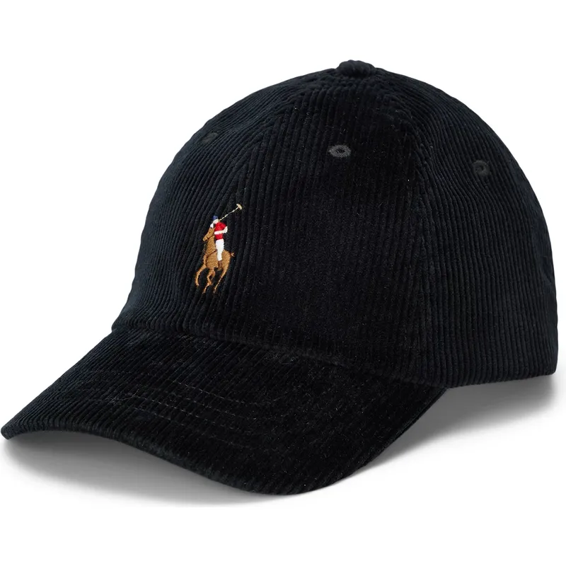 schwarze-verstellbare-curved-cap-classic-sport-corduroy-von-polo-ralph-lauren