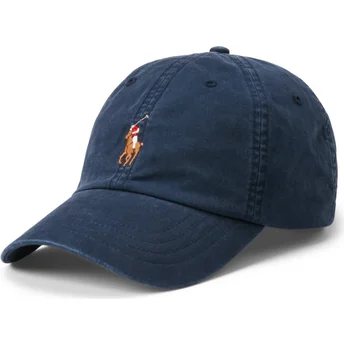 Čepice zaoblená námořnická modrá nastavitelný pásek Classic Sport Stretch Cotton Twill Polo Ralph Lauren