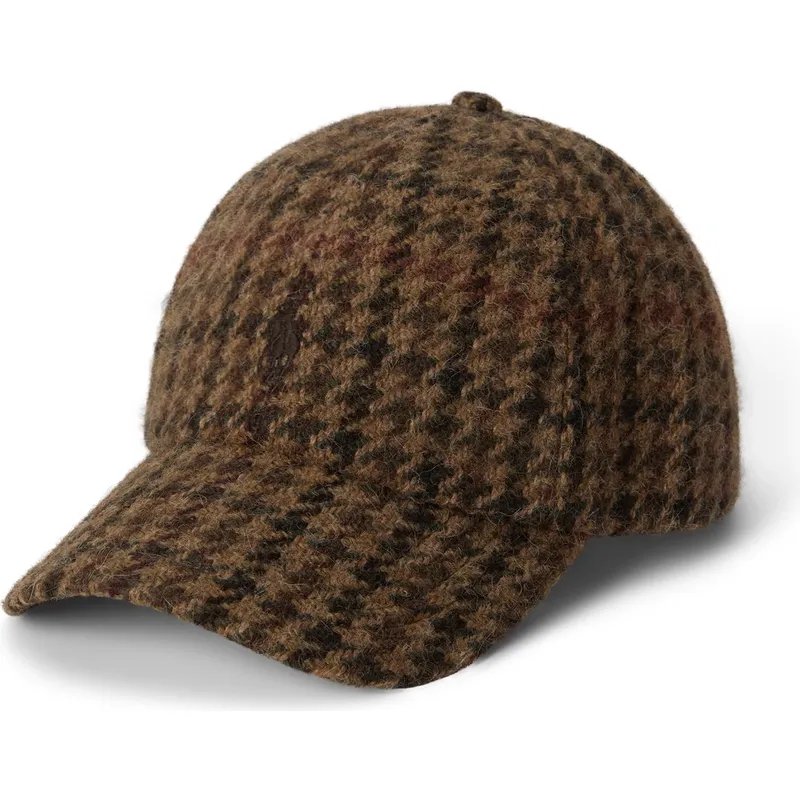 cepice-zaoblena-hneda-nastavitelny-checked-wool-tweed-polo-ralph-lauren