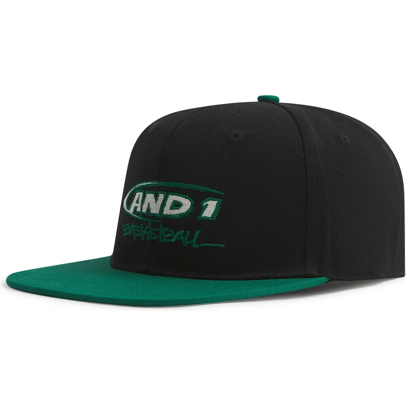 svart-och-gron-platt-keps-snapback-graffiti-logo-fran-and1