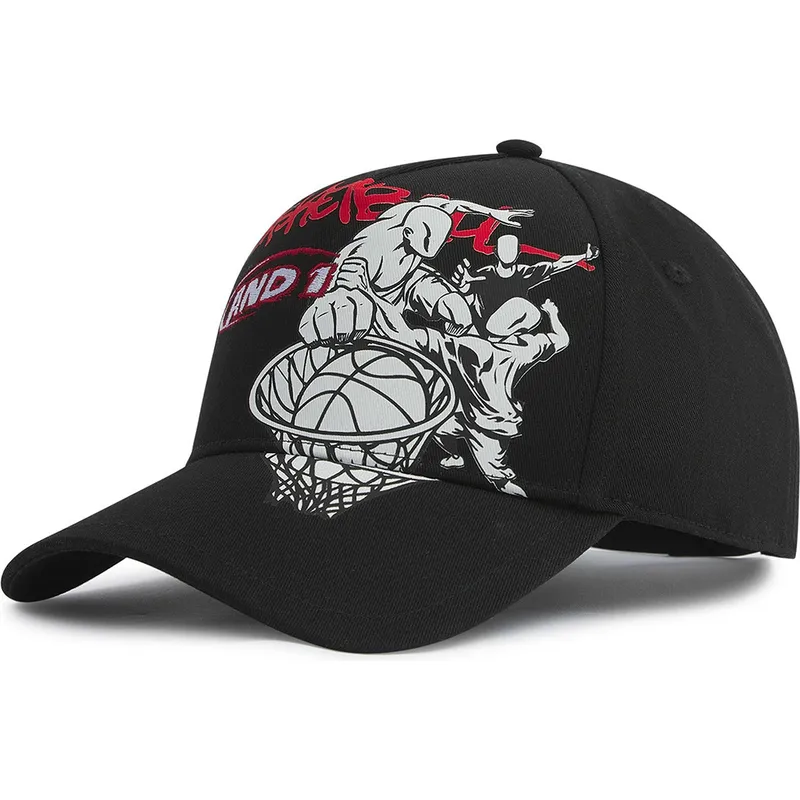cepice-zaoblena-cerna-snapback-dunk-graffiti-and1