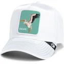 cepice-zaoblena-zadne-zvire-bila-snapback-goorin-bros-pelican-bird-escape-not-into-yoga-great-escape-the-farm-white-hat-the-farm