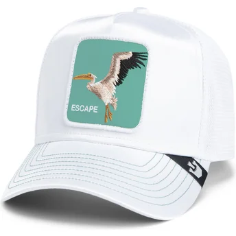 Čepice zaoblená žádné zvíře bílá snapback Goorin Bros. Pelican Bird Escape Not Into Yoga Great Escape The Farm White Hat The Farm de Goorin Bros.