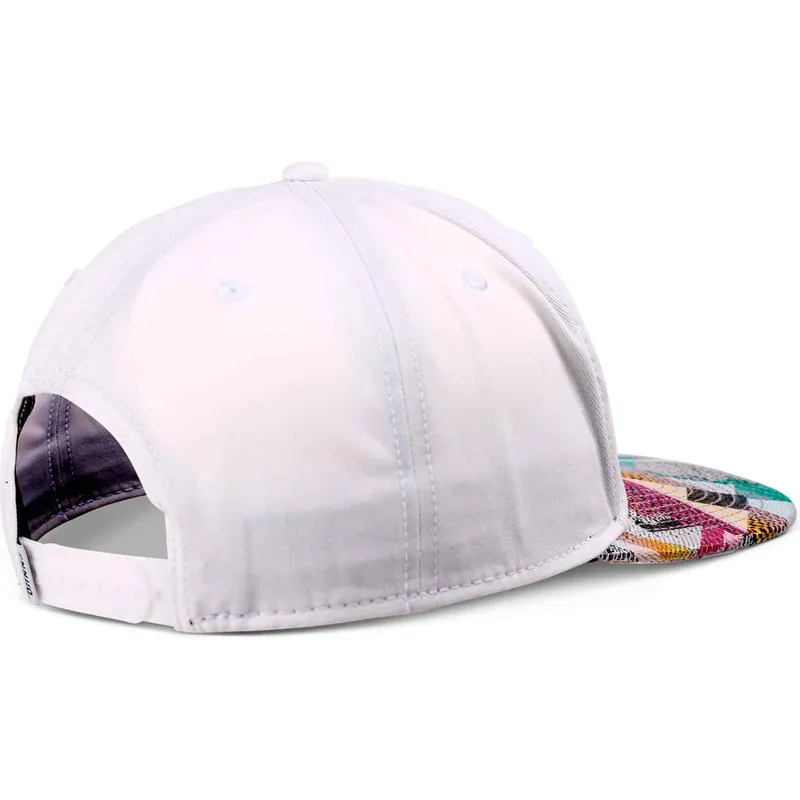 cepice-rovna-bila-snapback-rubber-aztek-djinns