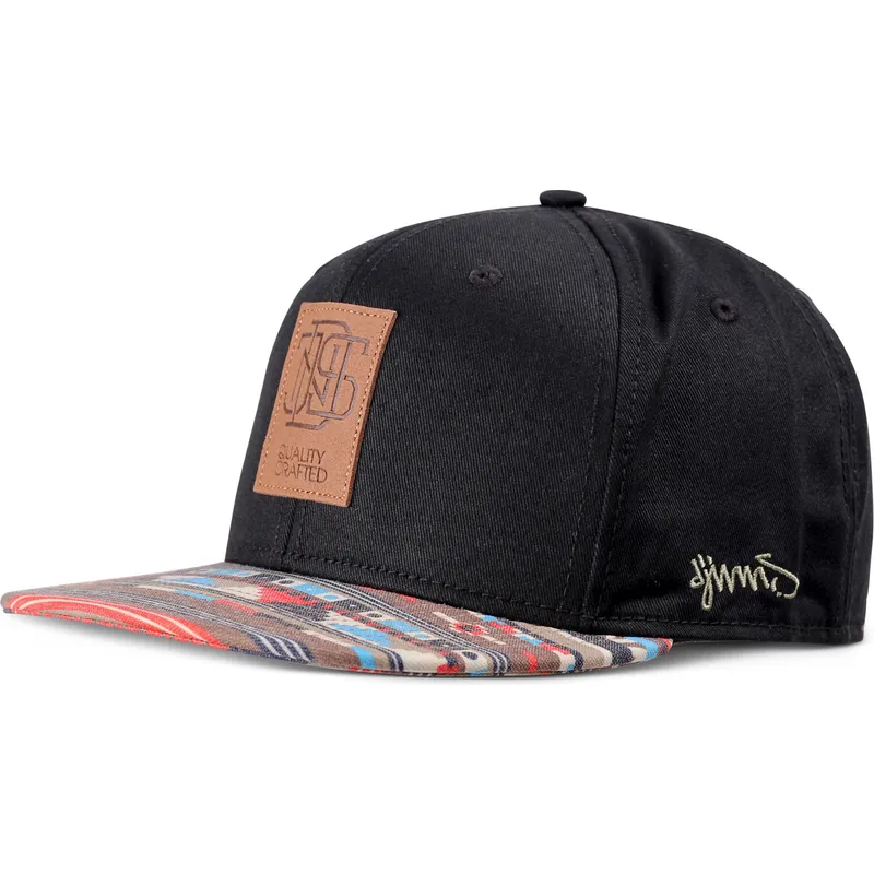 cepice-rovna-cerna-snapback-aztek-djinns