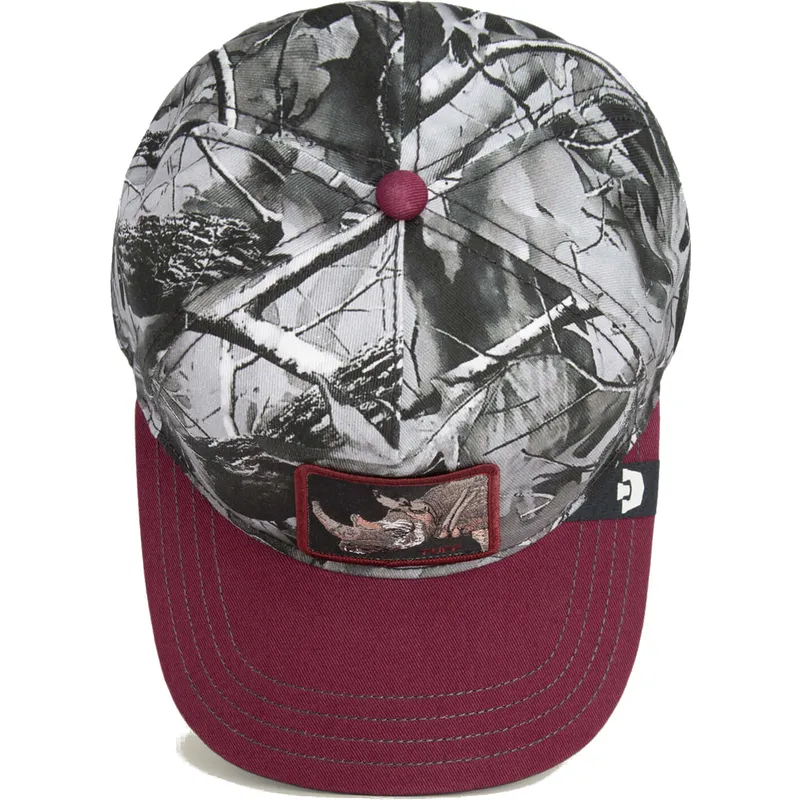 cepice-zaoblena-cervena-snapback-tuff-camo-desaturated-camo-the-farm-goorin-bros