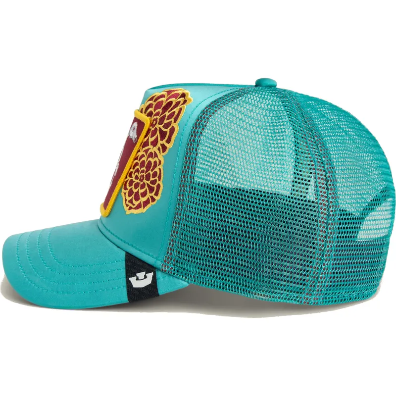 cepice-zaoblena-modra-snapback-dia-pancho-dia-los-muertos-the-farm-goorin-bros