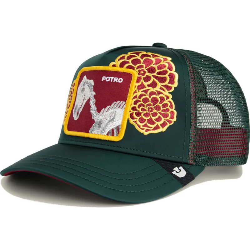 gorra-trucker-verde-caballo-dia-de-potro-dia-de-los-muertos-the-farm-de-goorin-bros