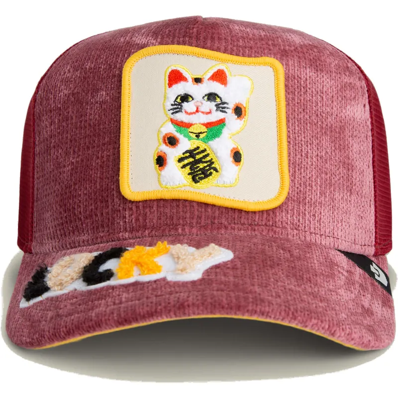 cepice-zaoblena-cervena-snapback-lucky-maneki-neko-happy-thoughts-the-farm-goorin-bros