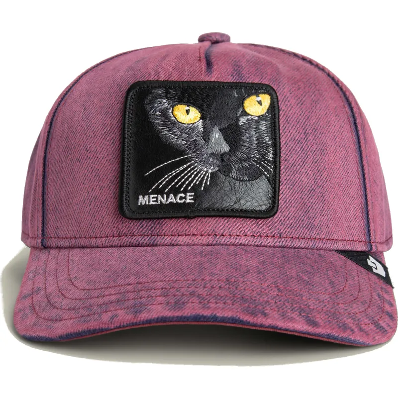 cepice-zaoblena-cervena-snapback-denim-gato-menace-rail-bird-the-showdown-the-farm-the-farm-de-goorin-bros