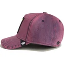 rote-gebogene-denim-snapback-kappe-katze-menace-rail-bird-the-showdown-the-farm-von-goorin-bros