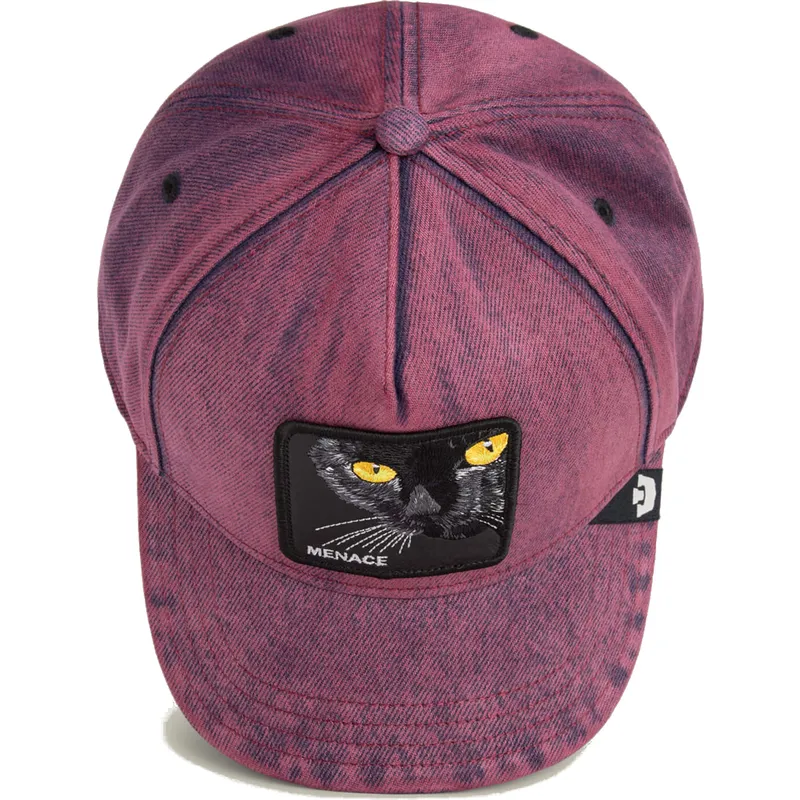cepice-zaoblena-cervena-snapback-denim-gato-menace-rail-bird-the-showdown-the-farm-the-farm-de-goorin-bros