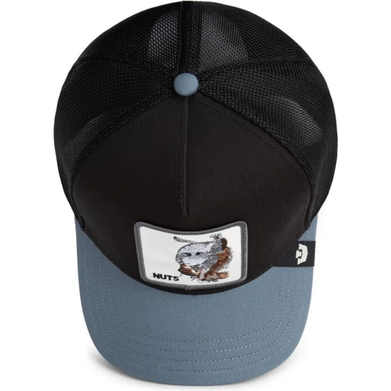 gorra-trucker-negra-y-gris-ardilla-nuts-lerriuqs-flip-side-2-the-farm-de-goorin-bros