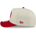 beige-rote-snapback-kappe-9fifty-a-frame-precurved-hardwood-classics-der-atlanta-hawks-nba-von-new-era