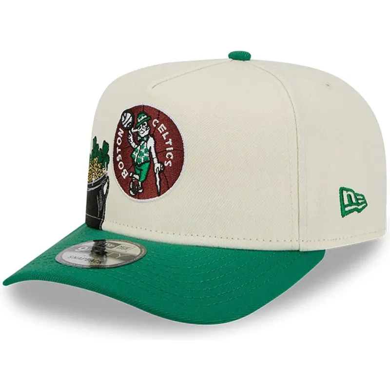 boston-celtics-nba-new-era-9fifty-a-frame-precurved-hardwood-classics-beige-och-gron-snapback-keps