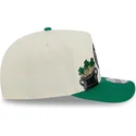 beige-och-gron-kurvad-keps-snapback-9fifty-a-frame-precurved-hardwood-classics-fran-boston-celtics-nba-av-new-era