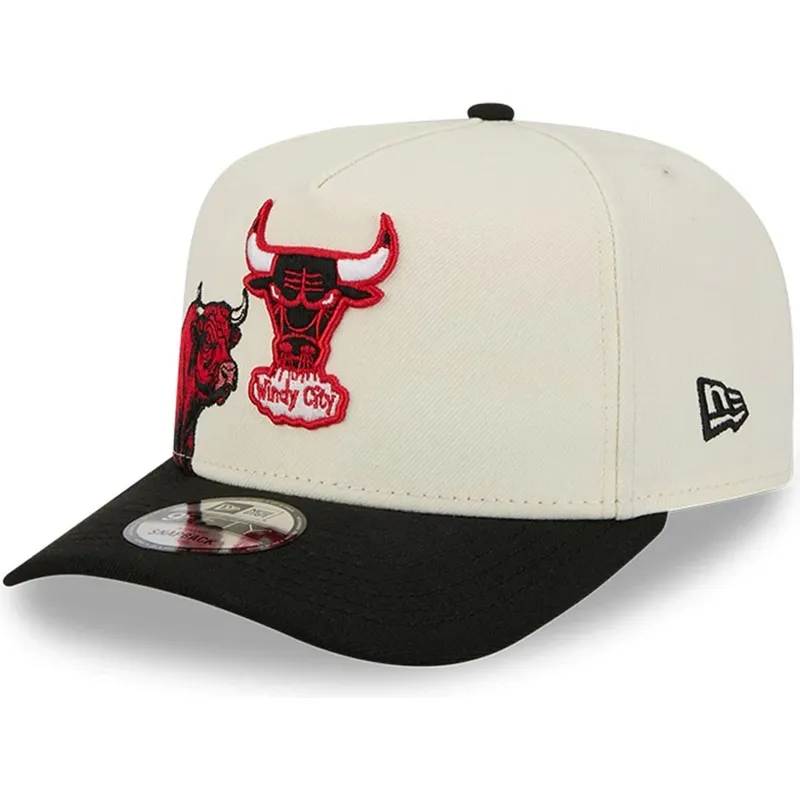 beige-och-svart-bojd-keps-snapback-9fifty-a-frame-precurved-hardwood-classics-chicago-bulls-nba-fran-new-era