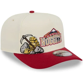Cap zaoblená red snapback 9FIFTY A Frame Precurved Hardwood Classics Denver Nuggets NBA New Era